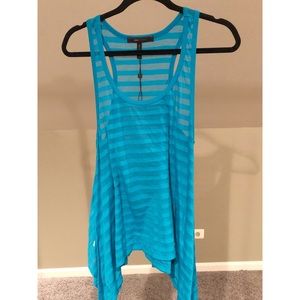 BCBG Flowy Striped Blue Top
